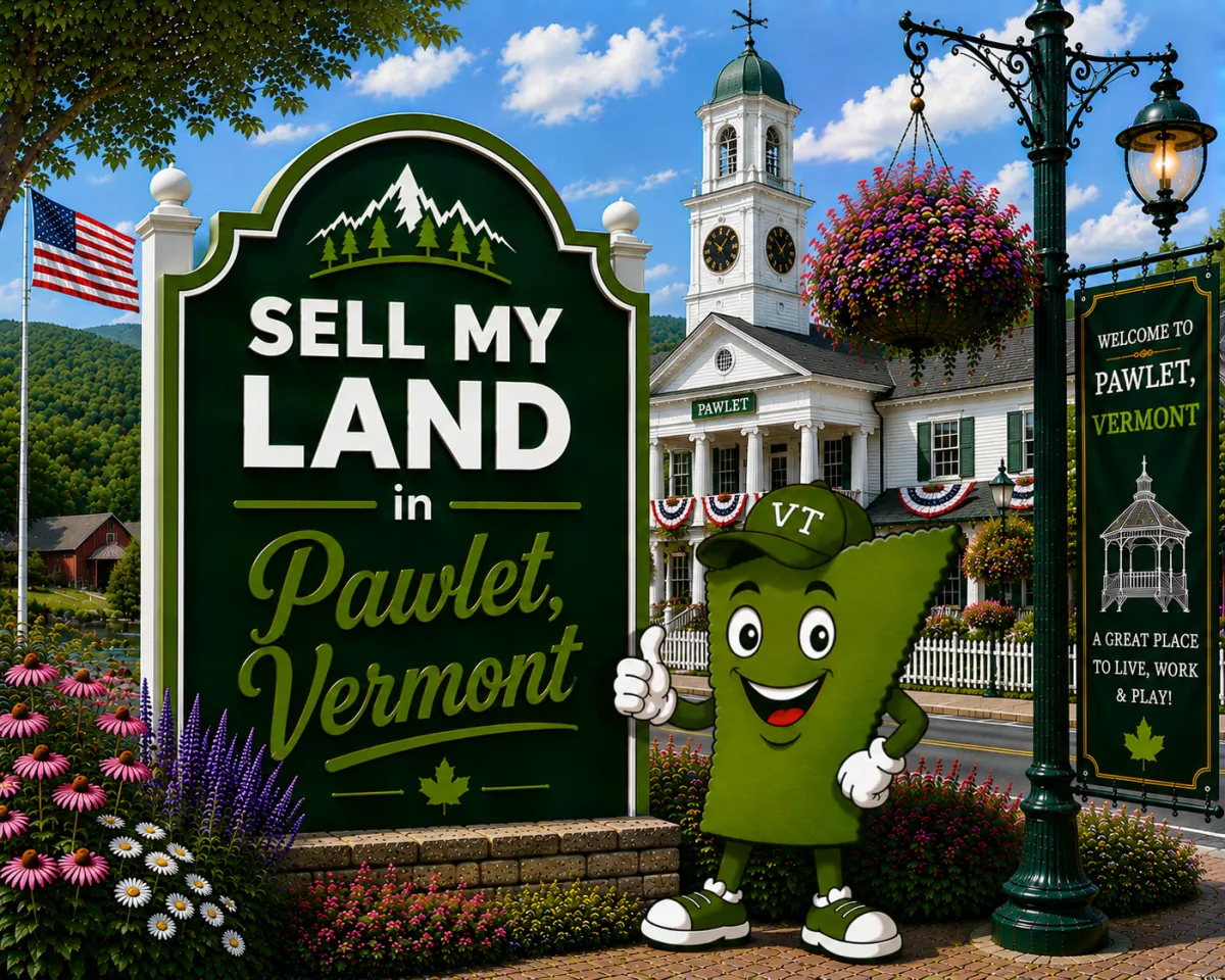 Sell My Land in Rutland, Vermont with a trusted local land buyer, illustration of Vermont land selling services