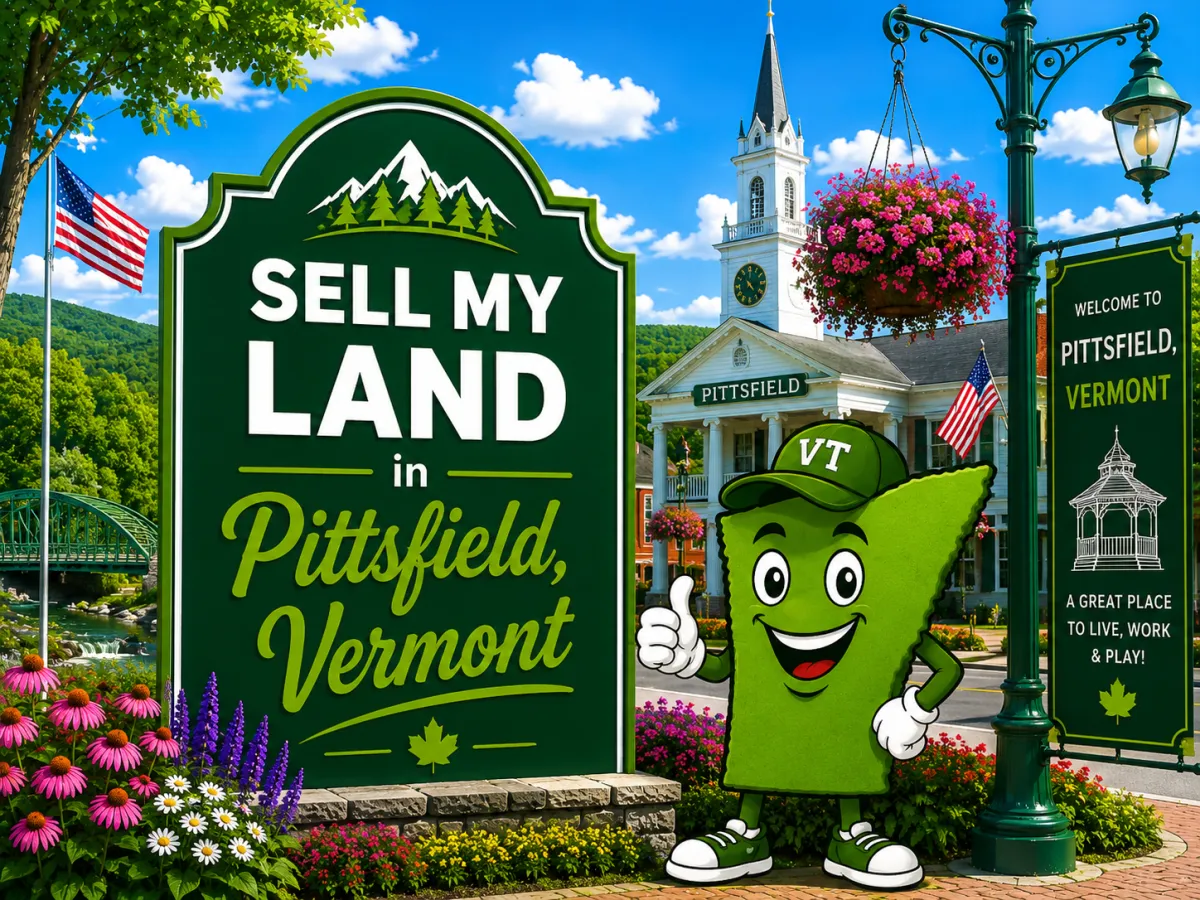Sell My Land in Rutland, Vermont with a trusted local land buyer, illustration of Vermont land selling services