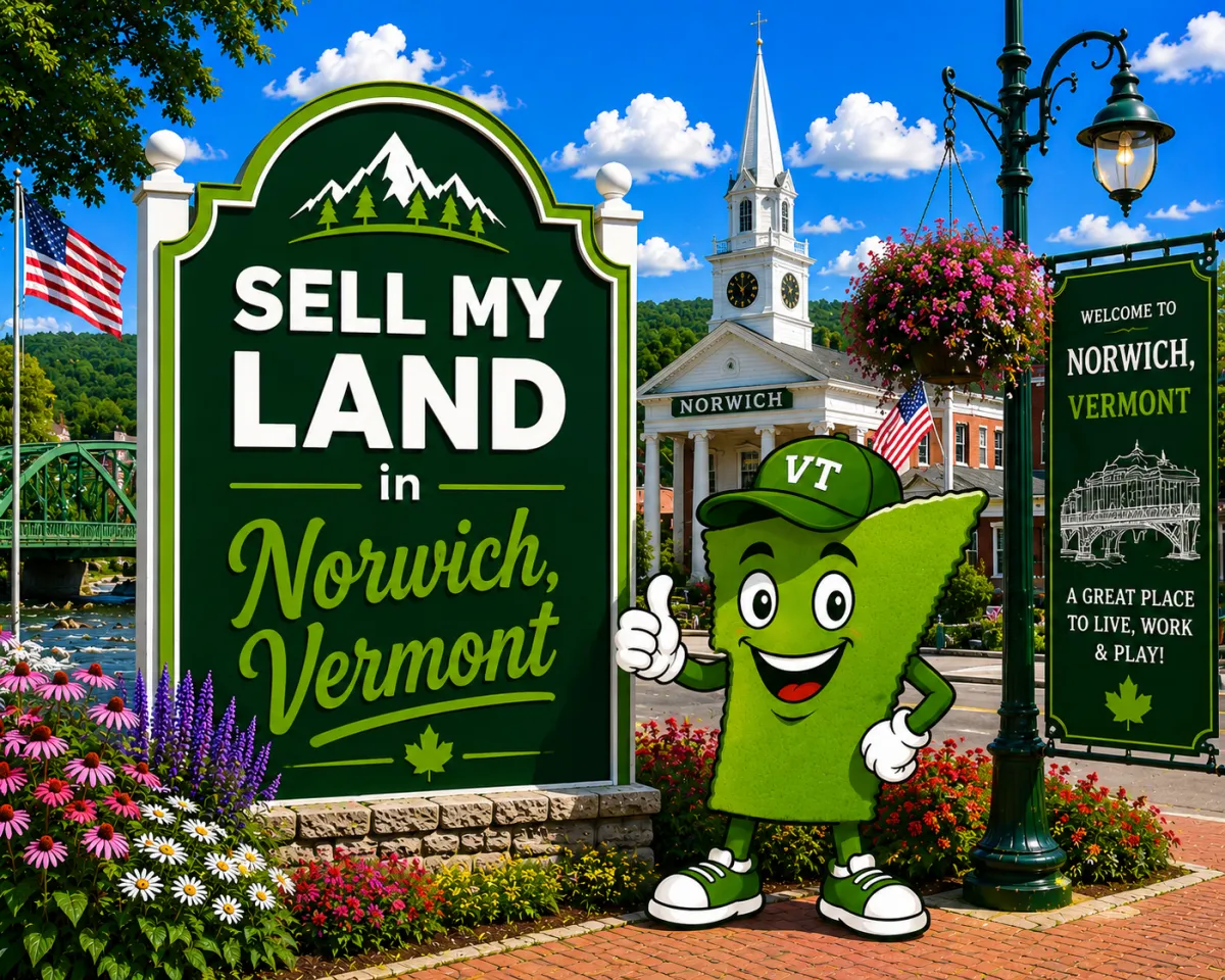 Sell My Land in Rutland, Vermont with a trusted local land buyer, illustration of Vermont land selling services