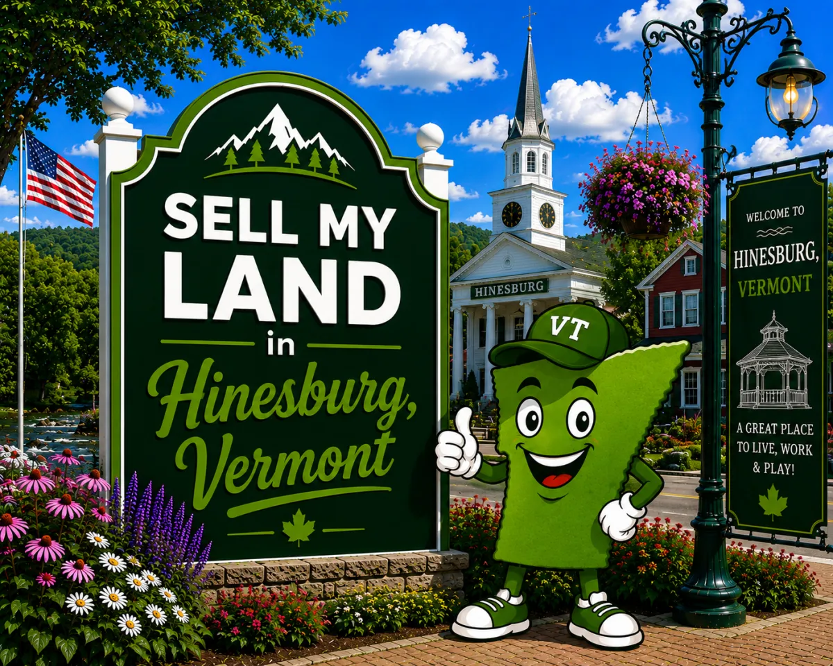 Sell My Land in Rutland, Vermont with a trusted local land buyer, illustration of Vermont land selling services