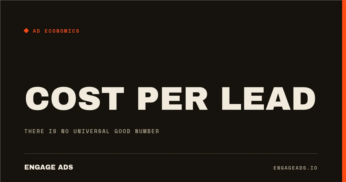 What a good cost per lead actually looks like