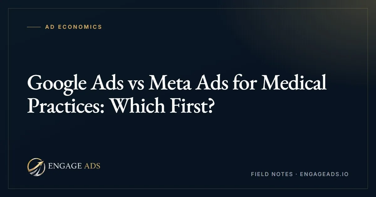 Google Ads versus Meta Ads for medical practices, Engage Ads