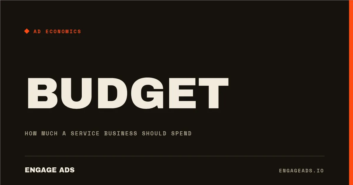 How much a service business should spend on ads