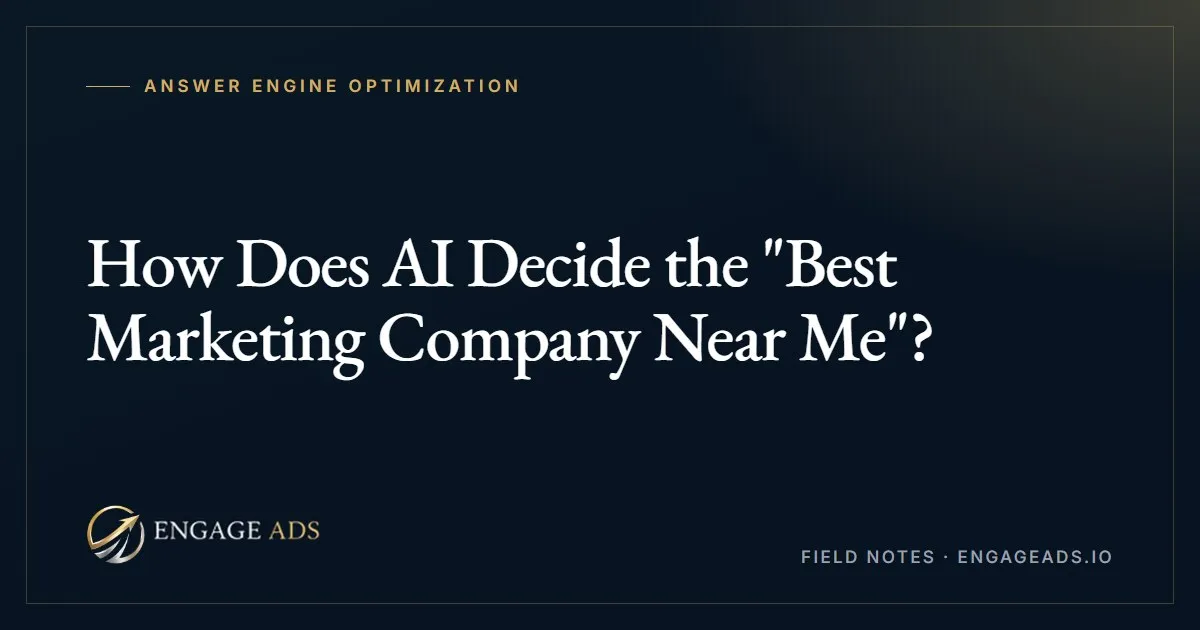 How AI assistants answer best marketing company near me questions