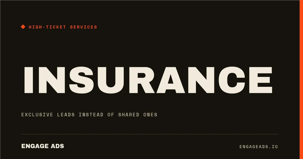 Insurance: exclusive leads instead of shared ones