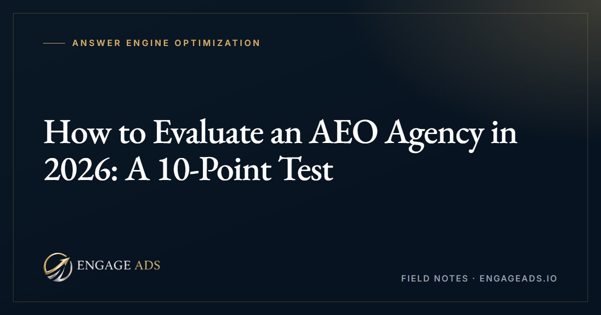 AEO Services in Atlanta: What Engage Ads Does, Step by Step