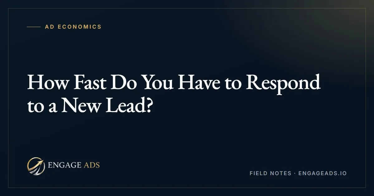 How fast you have to answer a new lead