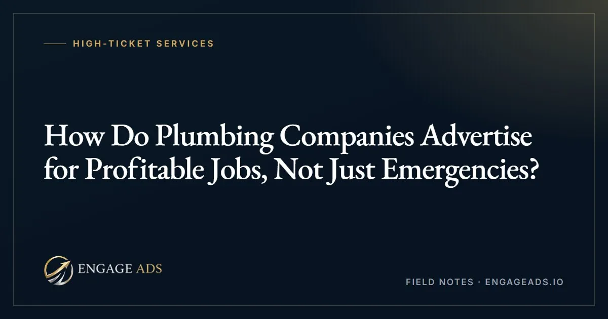 How plumbers win profitable jobs, not just emergencies