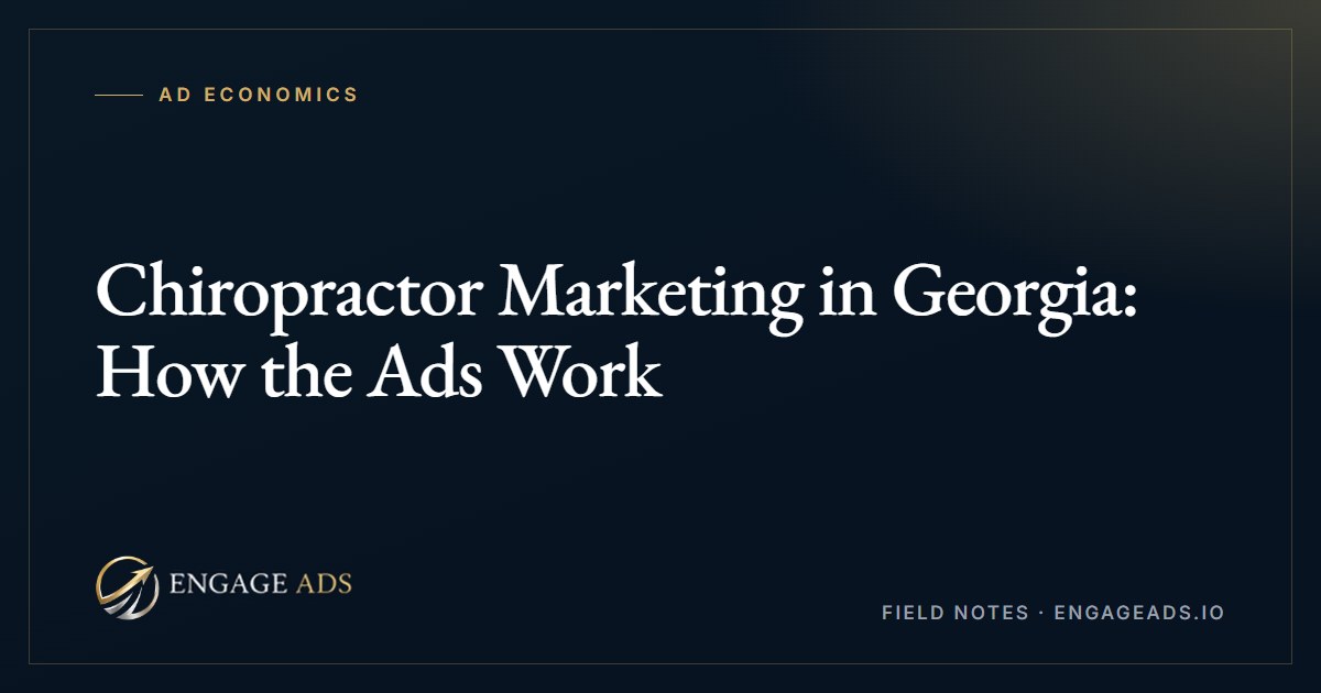 Chiropractor marketing agency in Georgia for new patient ads