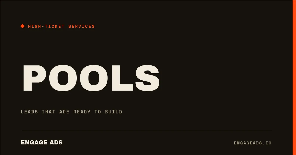 How pool builders get leads ready to build