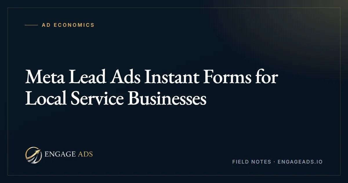 Meta lead ads with instant forms for local service businesses