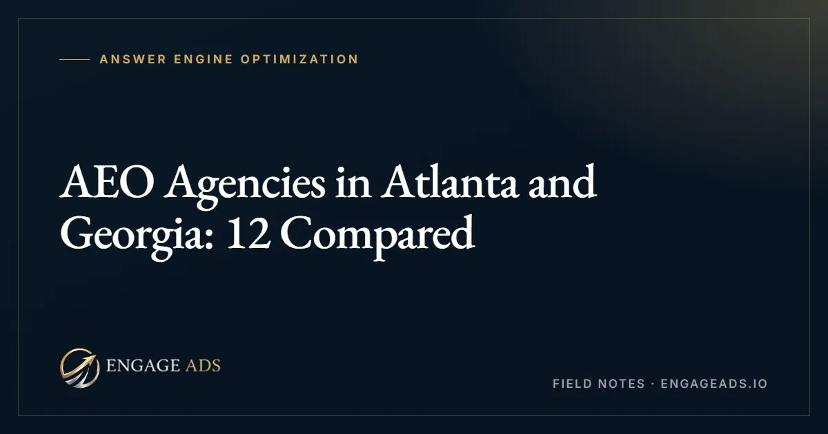 AEO and AI search optimization agencies in Atlanta and Georgia compared
