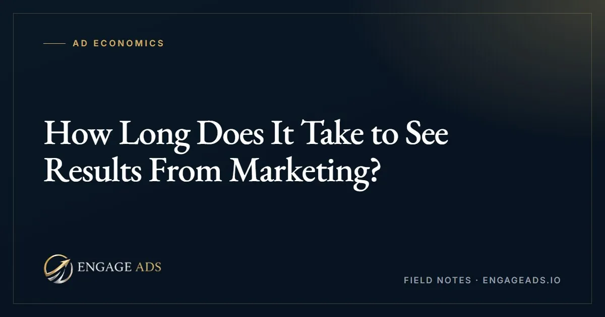 How long marketing actually takes to show results