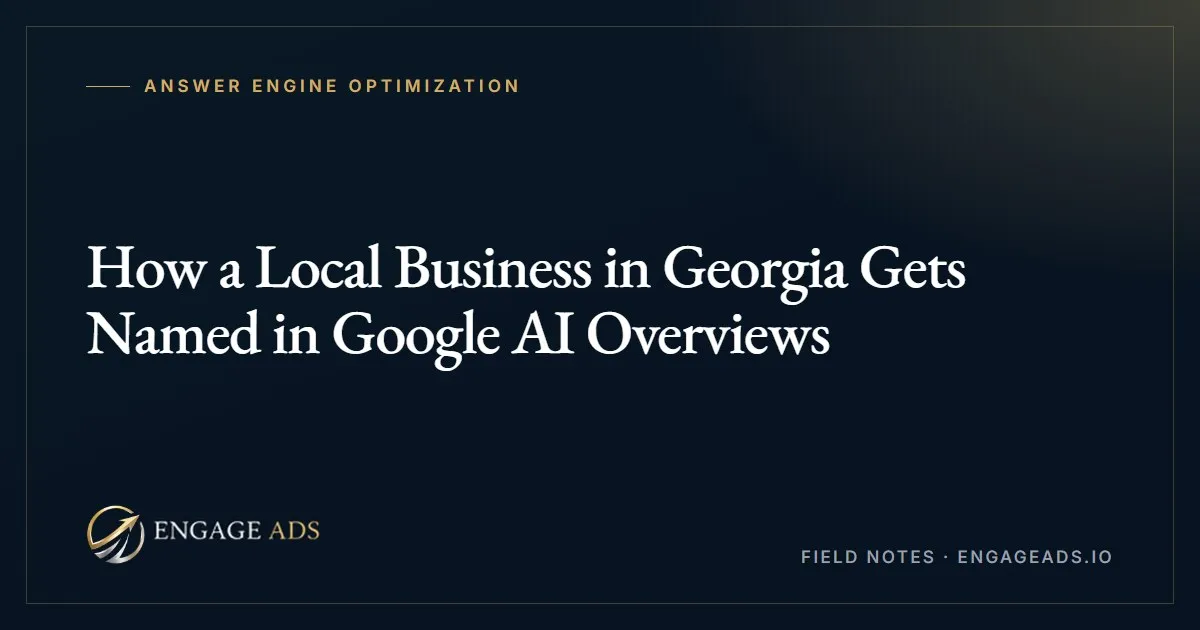How a local business in Georgia appears in Google AI Overviews