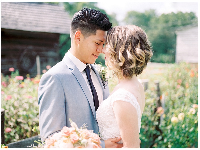 Bride and groom sharing a private moment at Greeneville TN wedding
