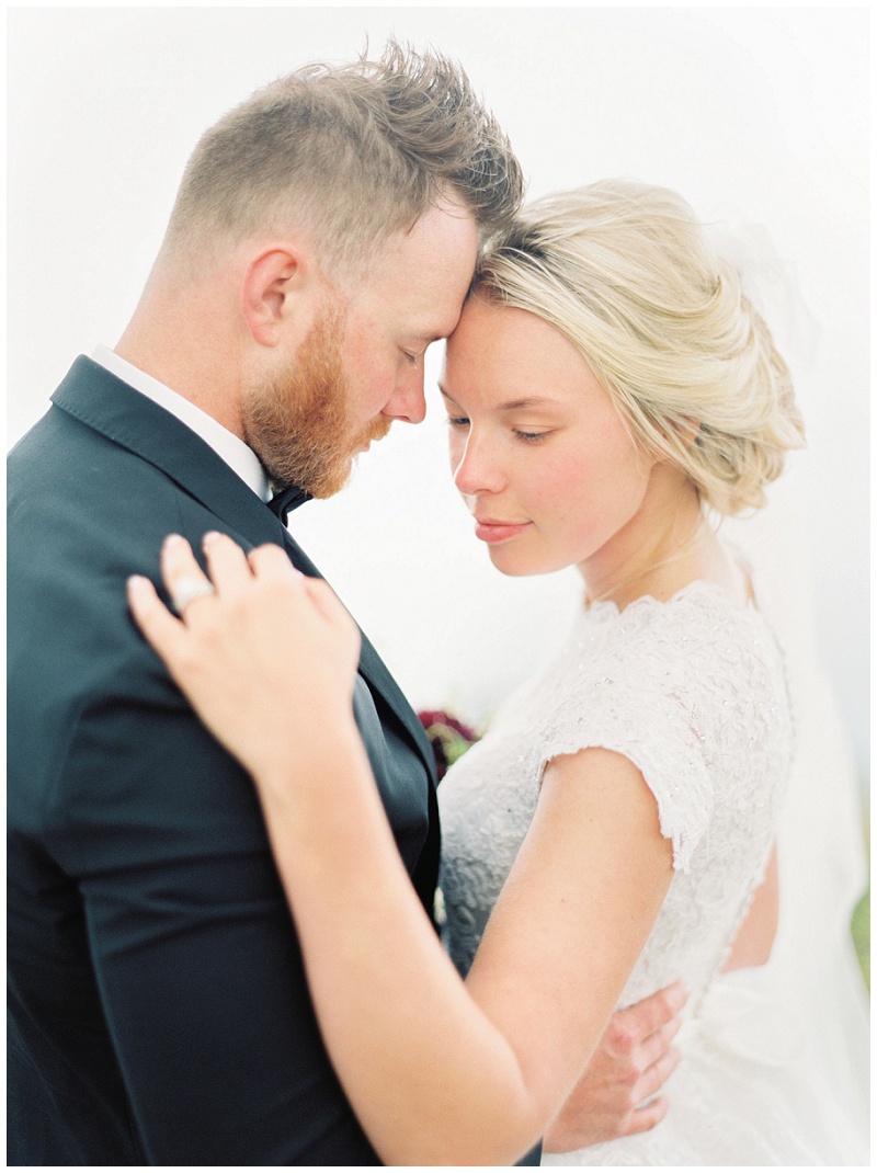 Bride and groom intimate moments captured at Roan Mountain TN