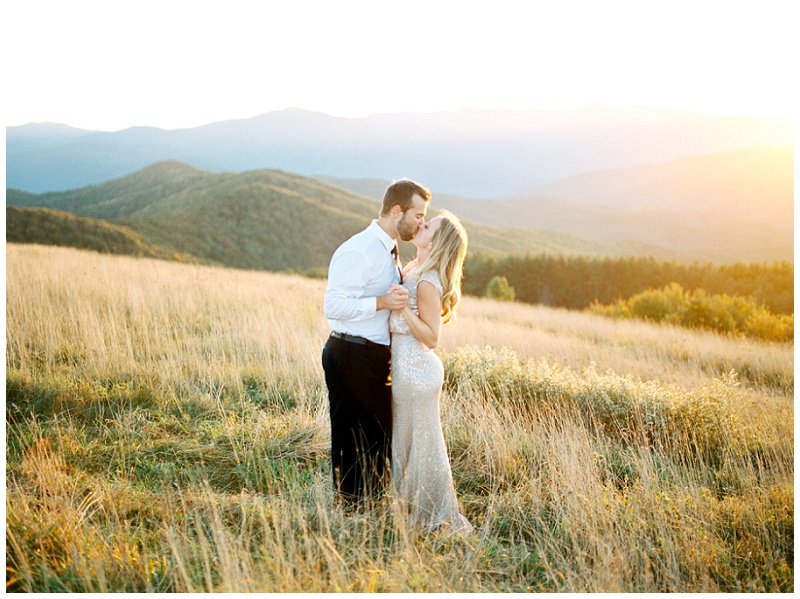 Max Patch Asheville NC engagement session with dramatic mountain scenery