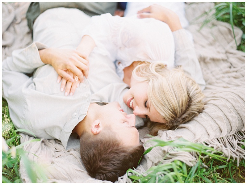 engagement session with golden light Piney Flats TN