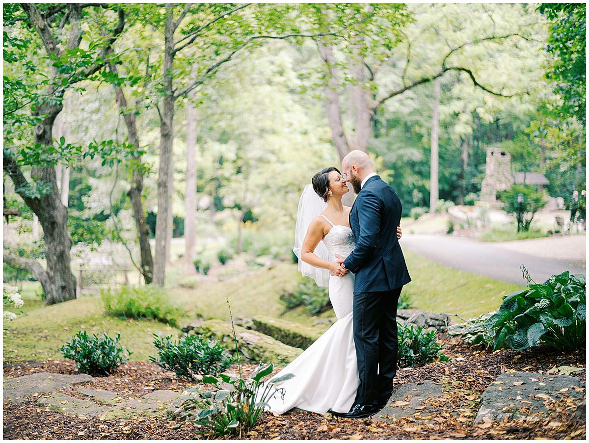 Newlyweds at Sylva NC vineyard wedding venue
