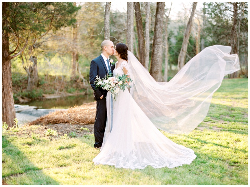 Romantic Vesuvius Vineyard wedding couples portrait