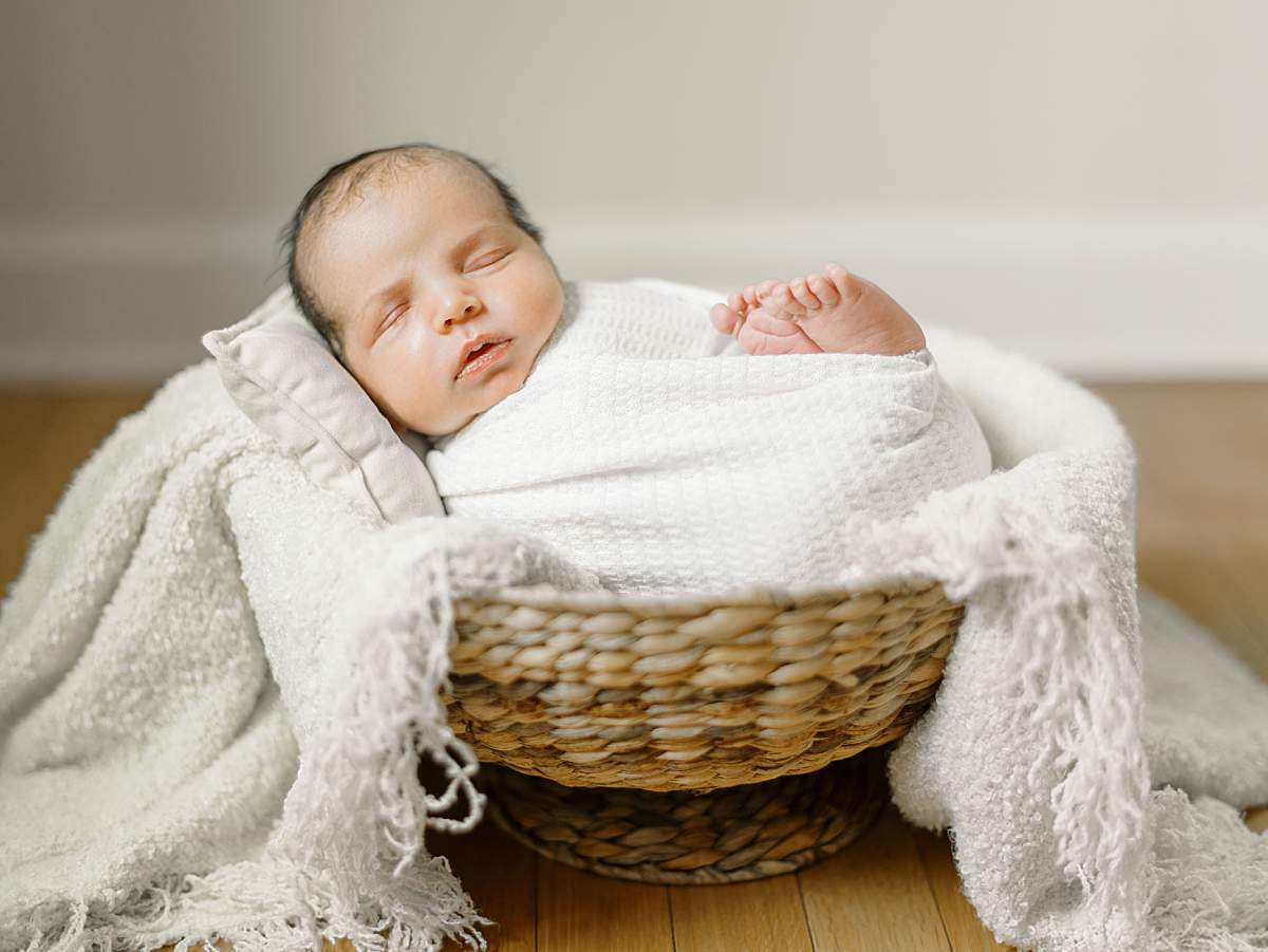 Kingsport In Home Newborn Photography Session With Dog and Toddler