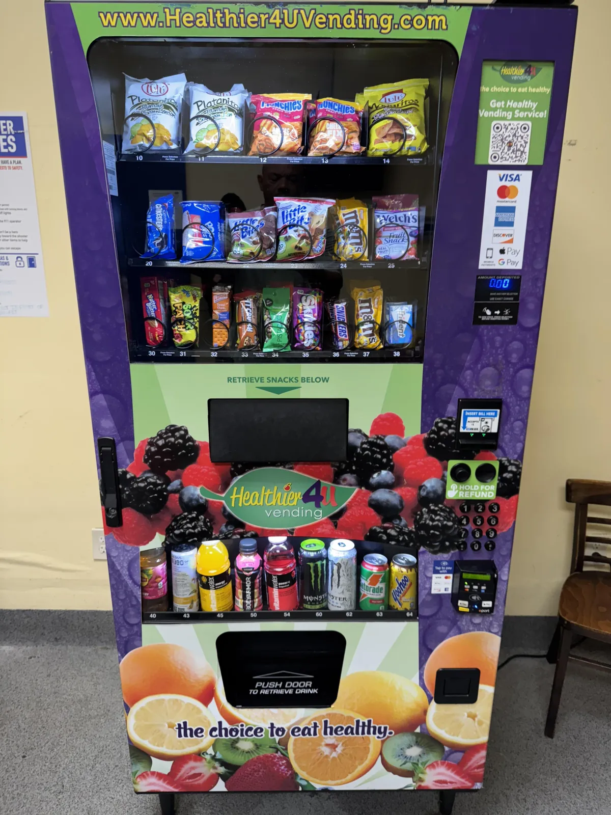 a vending machine on the side of the road