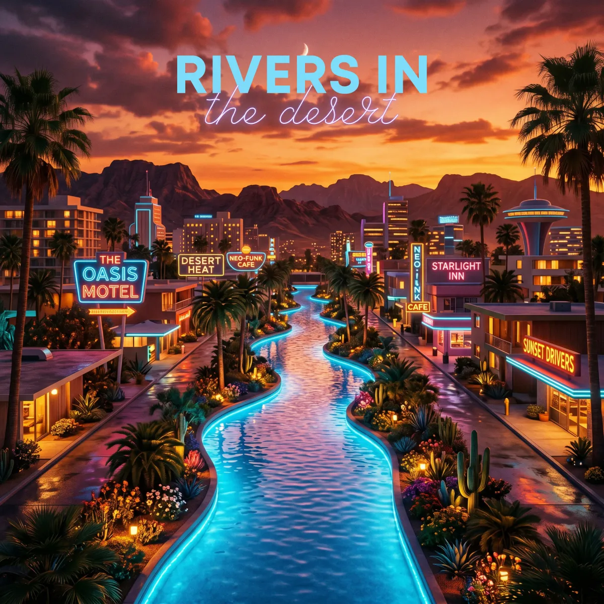 Desaturated muted album art for Rivers in the Desert Future Soul Gospel