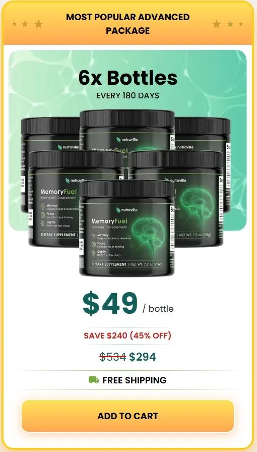 Buy Memory Fuel 6 bottles