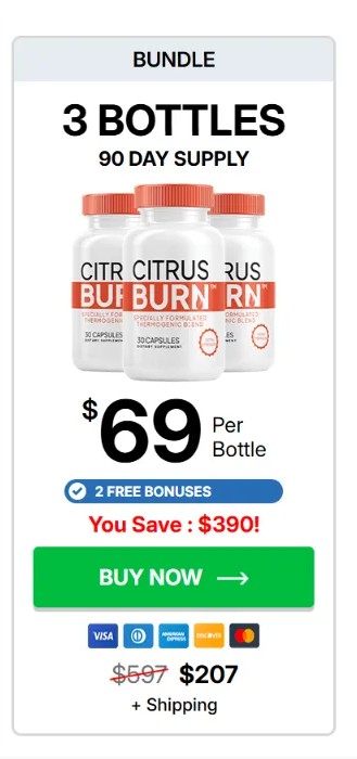 Buy Citrusburn 3 bottles
