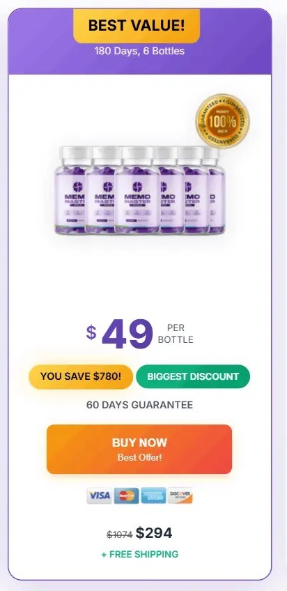 Buy MemoMaster 6 bottles