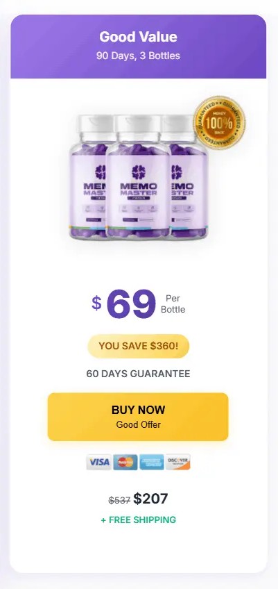 Buy MemoMaster 3 bottles