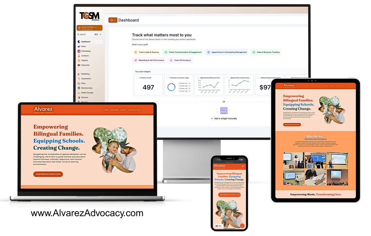 TGSM Solutions Smart Website and CRM for Small Business Owners just 97/mo for life