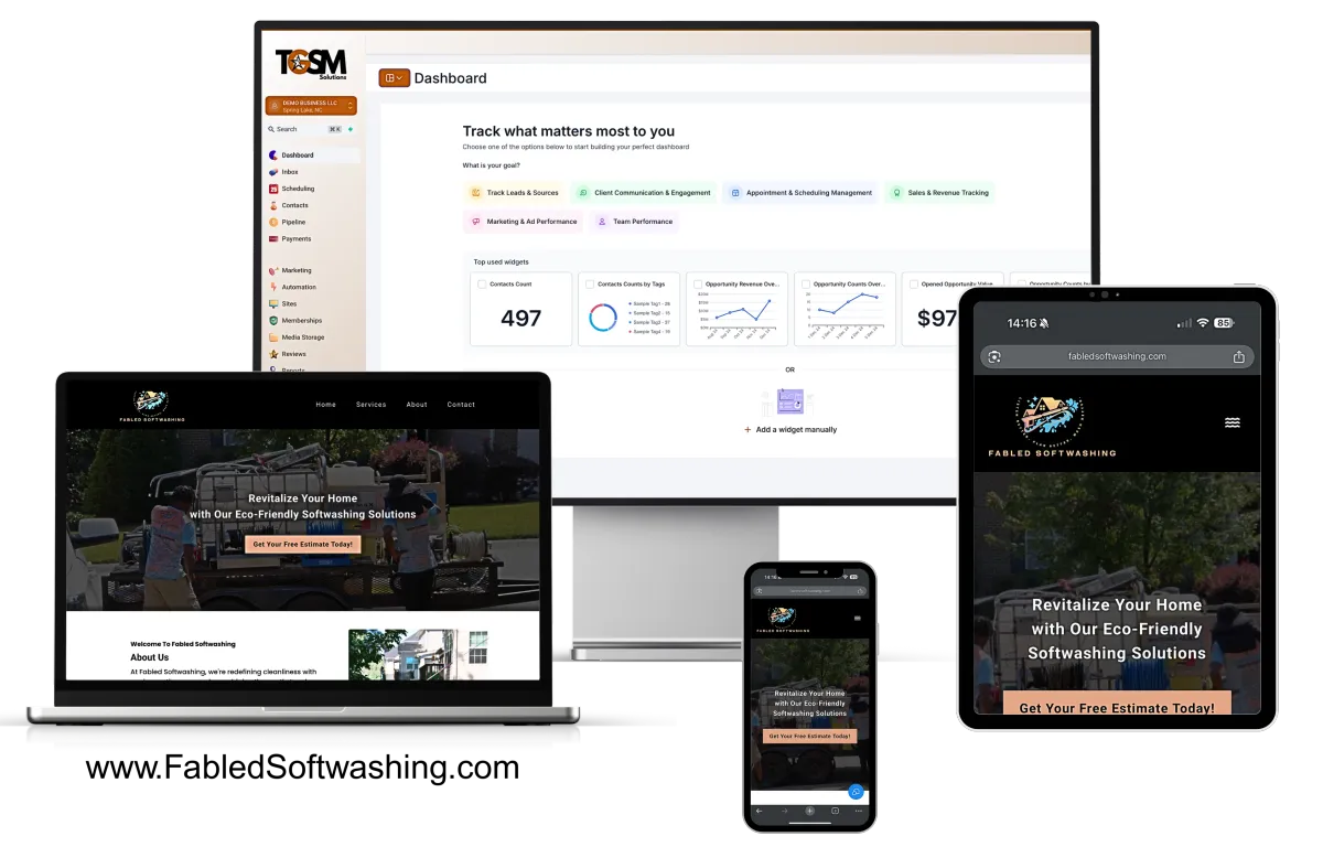 TGSM Solutions Smart Website and CRM for Small Business Owners just 97/mo for life