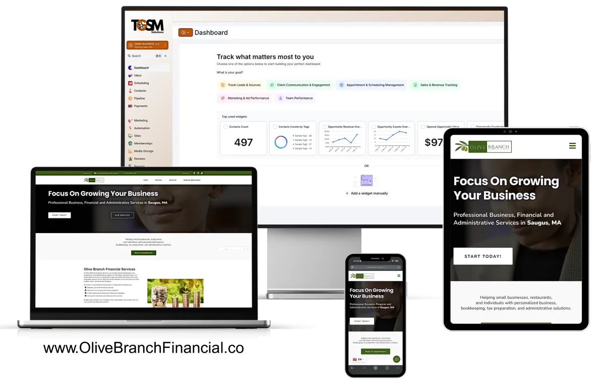 TGSM Solutions Smart Website and CRM for Small Business Owners just 97/mo for life