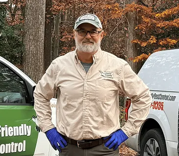 Gene Wright standing in front of truck