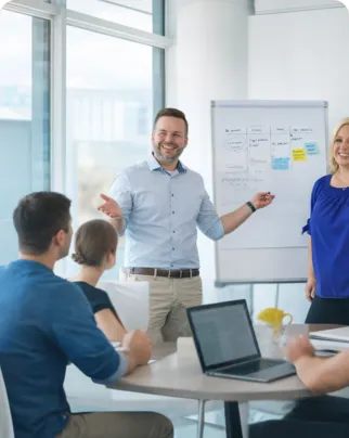 Nathan and Katrina Leading a Strategy Session