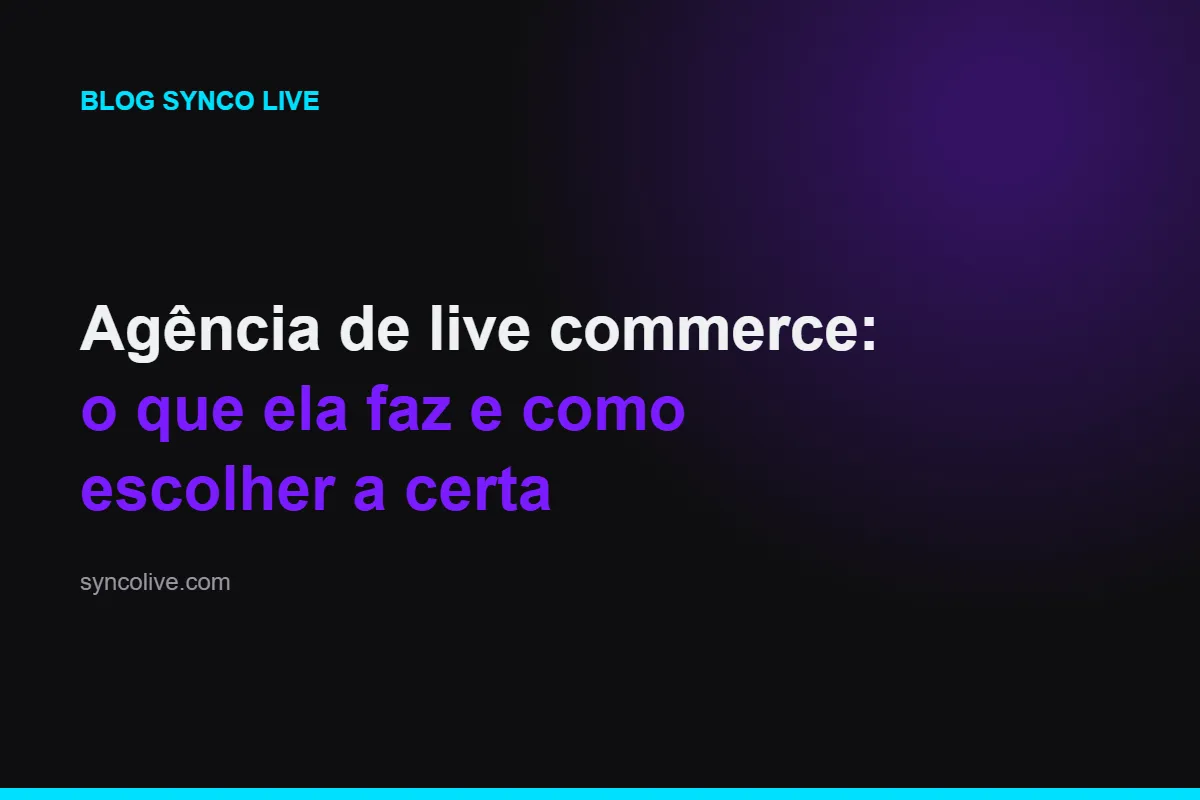 Agência de live commerce