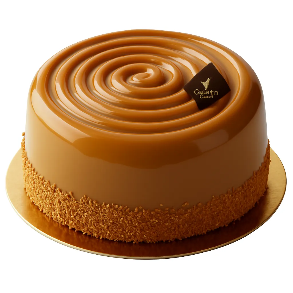 Isolated gourmet cake 'Midnight Velvet' on transparent background, 3:2 aspect ratio