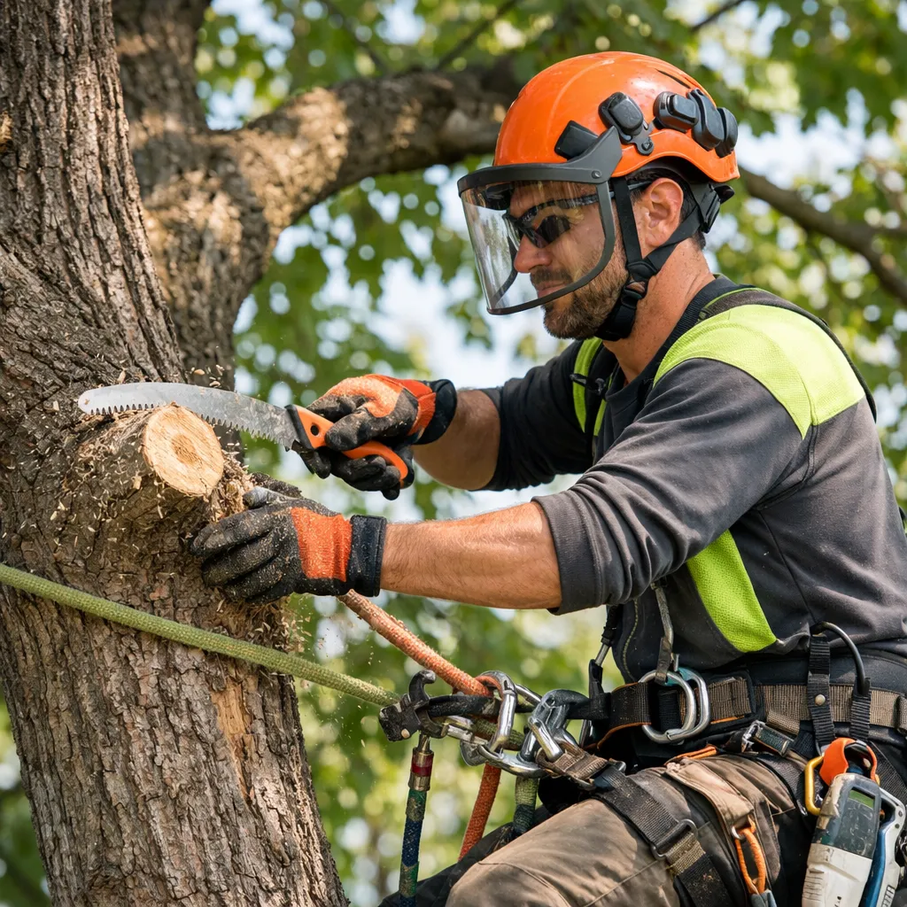 tree professional pruning a tree