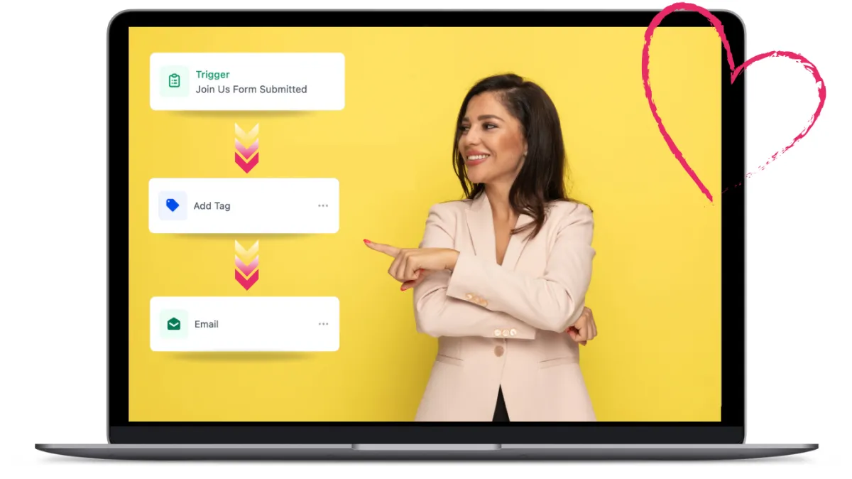 Woman happy about automation