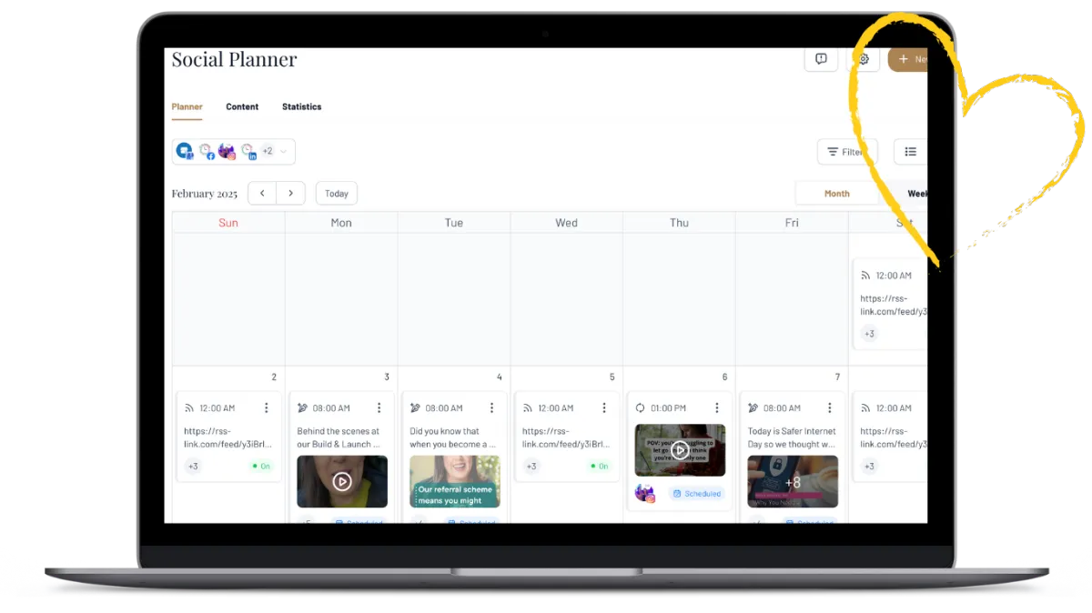 CRM with built-in social media scheduler
