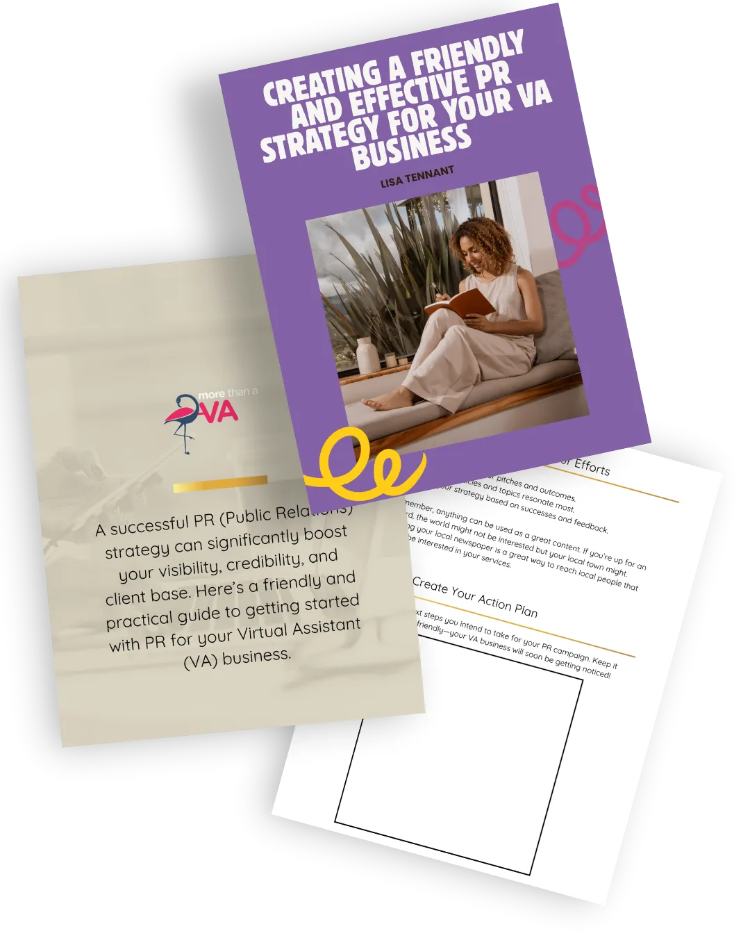 Mockup of creating a friendly and effective pr strategy