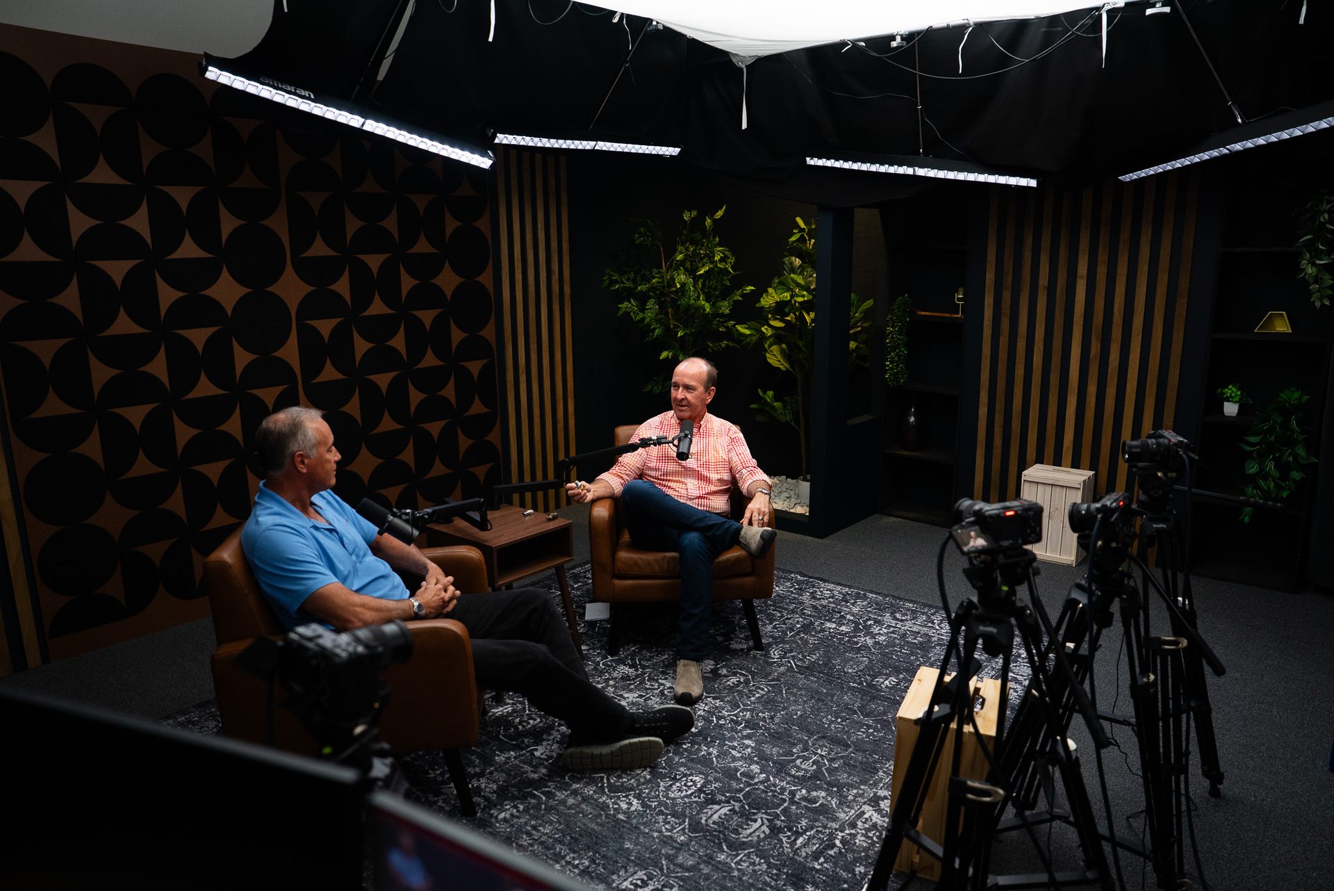 Cincinnati Podcast Studio interior showing professional studio setup