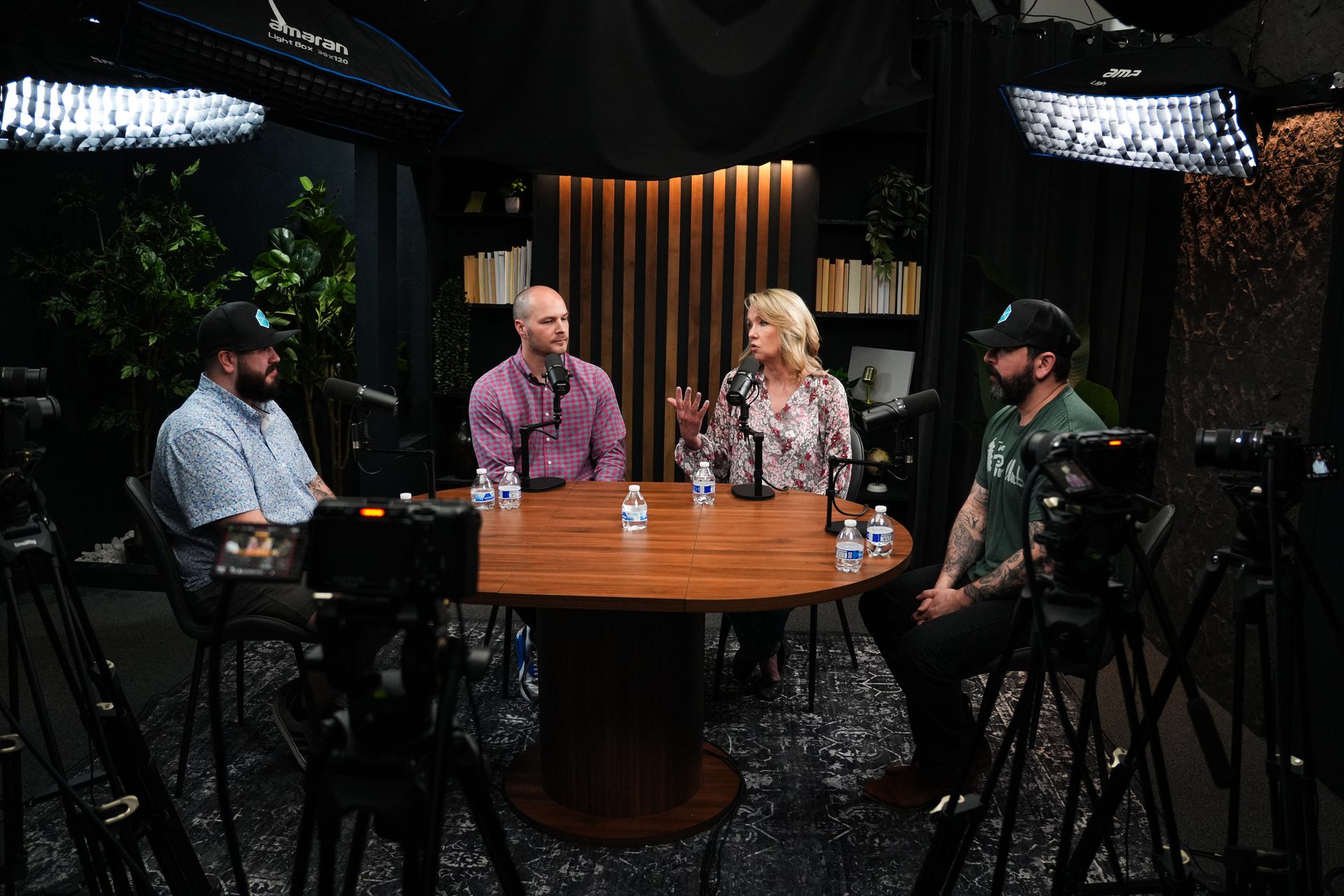 Professional studio setup at Cincinnati Podcast Studio