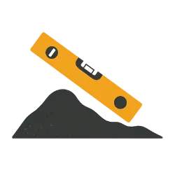 Site grading and leveling icon for 405 Dirt Services Oklahoma land leveling and pad prep.