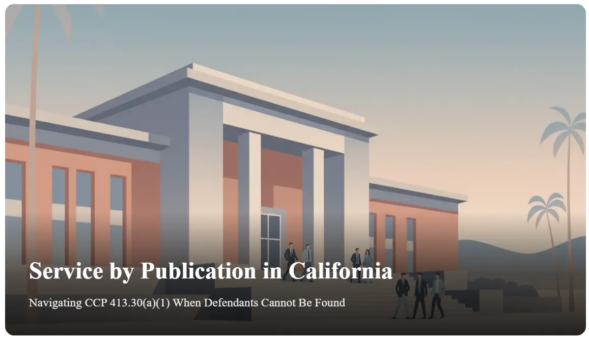 Guide to Service by Publication in California