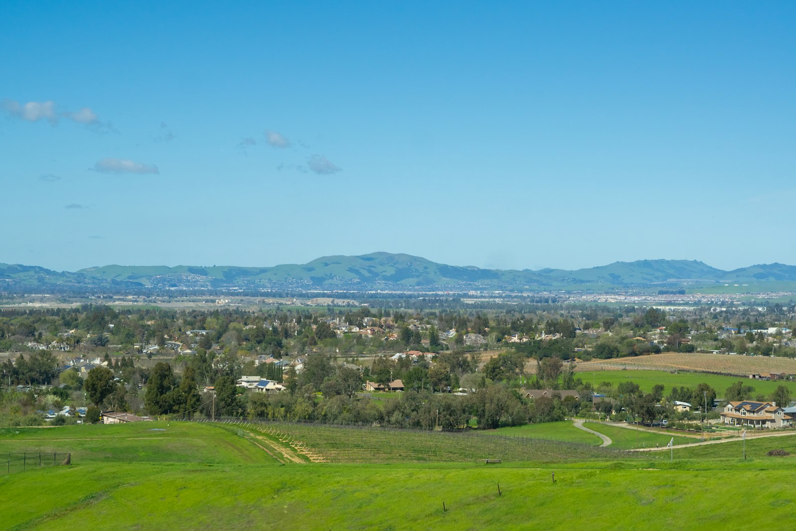 View over Vacaville toward the Vaca Mountains, Solano County, California
