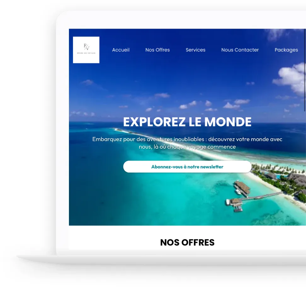 Développement du site web