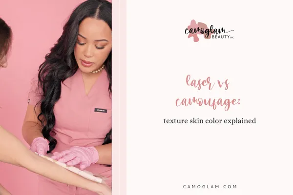 laser vs camoufage: texture skin color explained