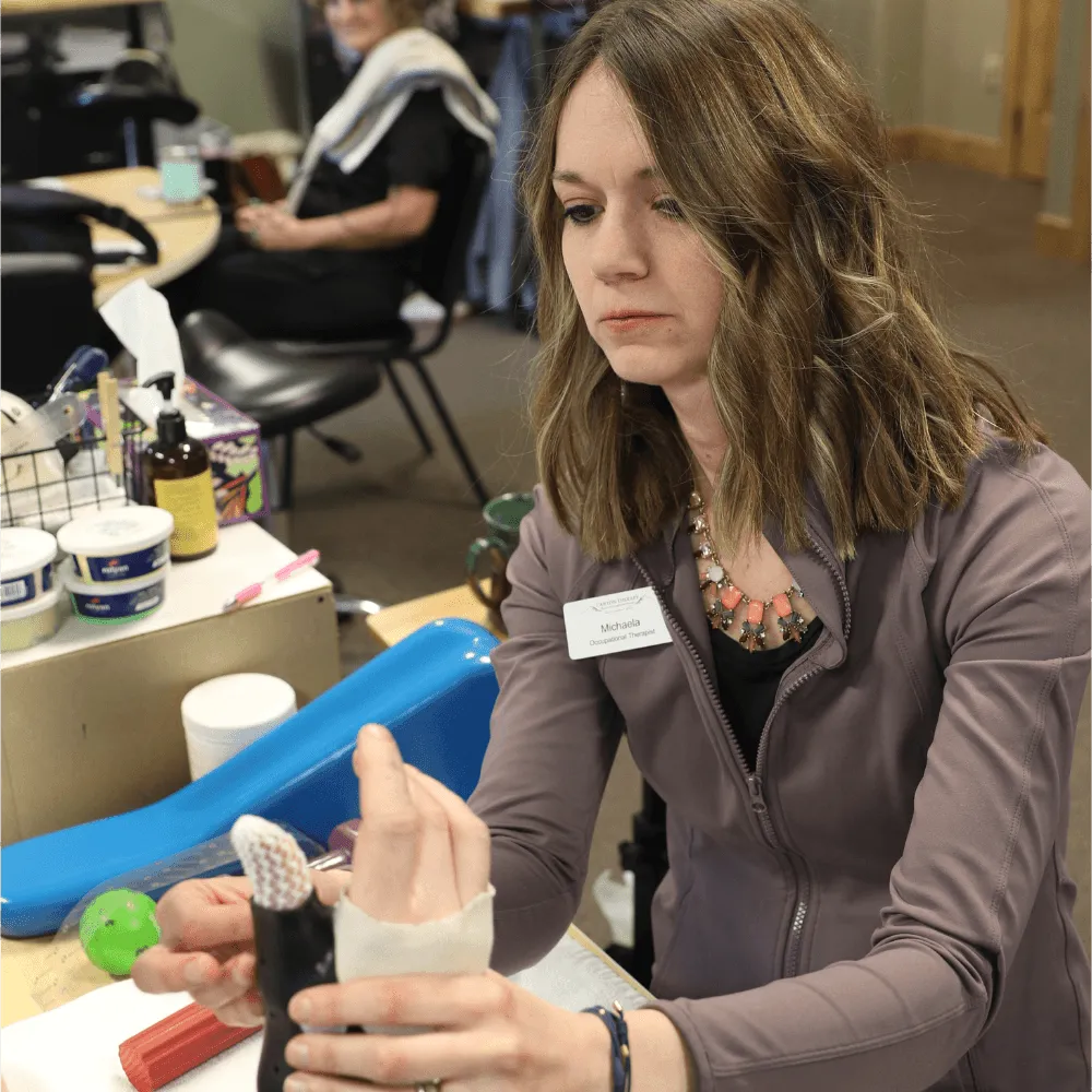 Licensed occupation therapist providing one-on-one treatment at Canyon Therapy in Cody WYl